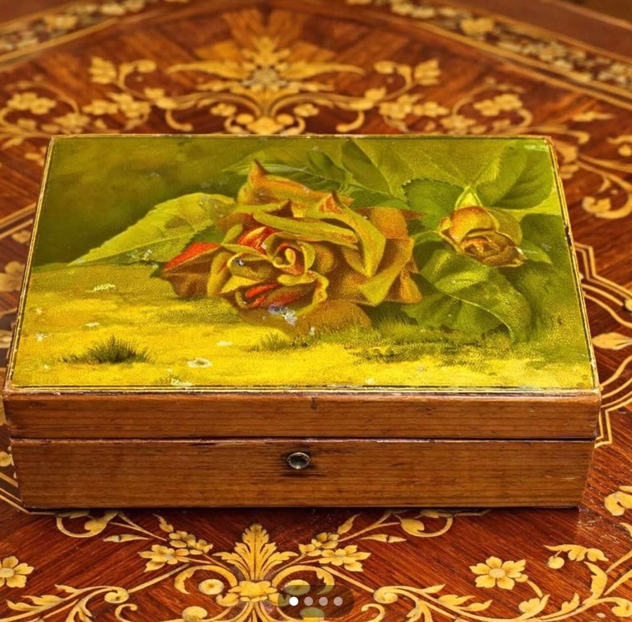 Vintage hand-painted box