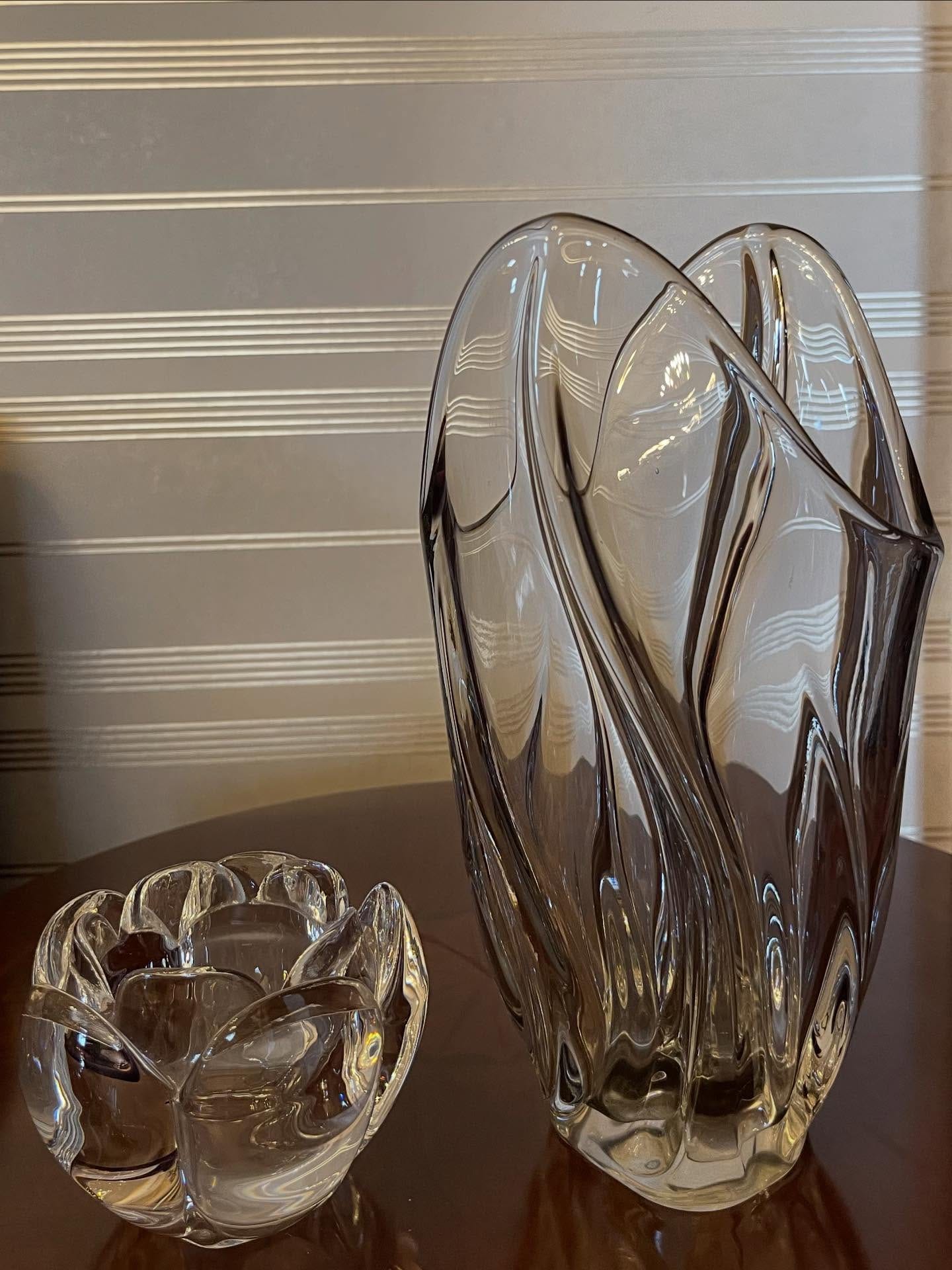 Crystal glass piece