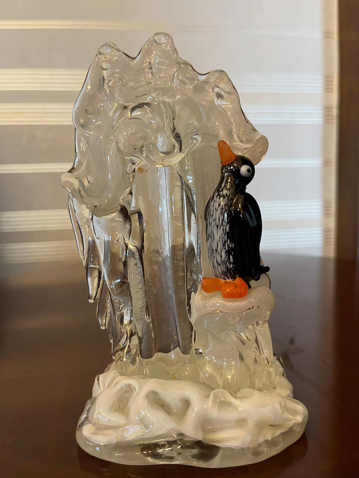 Murano glass penguin