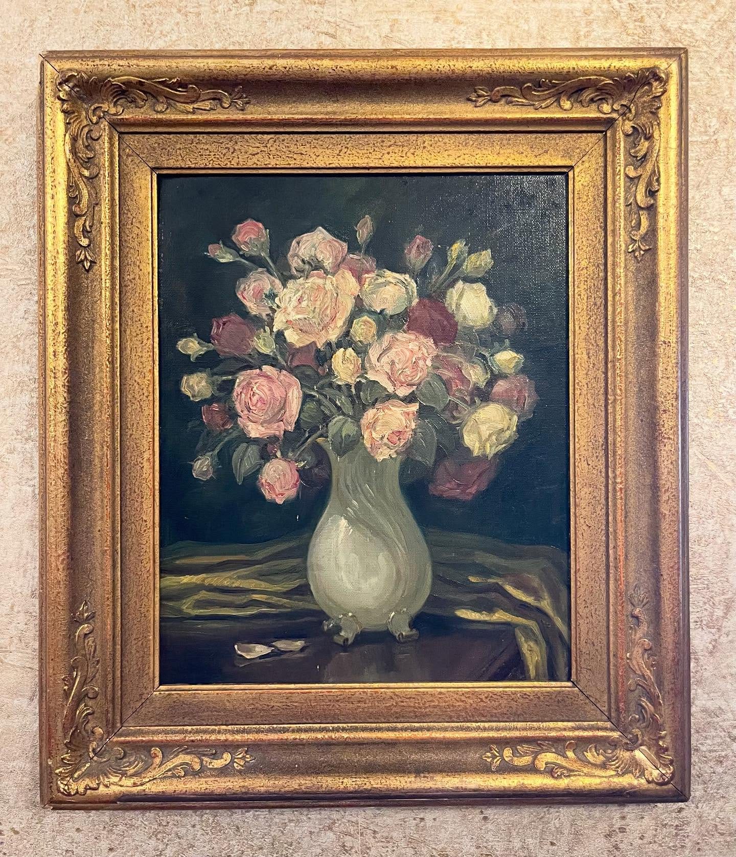 Old roses painting