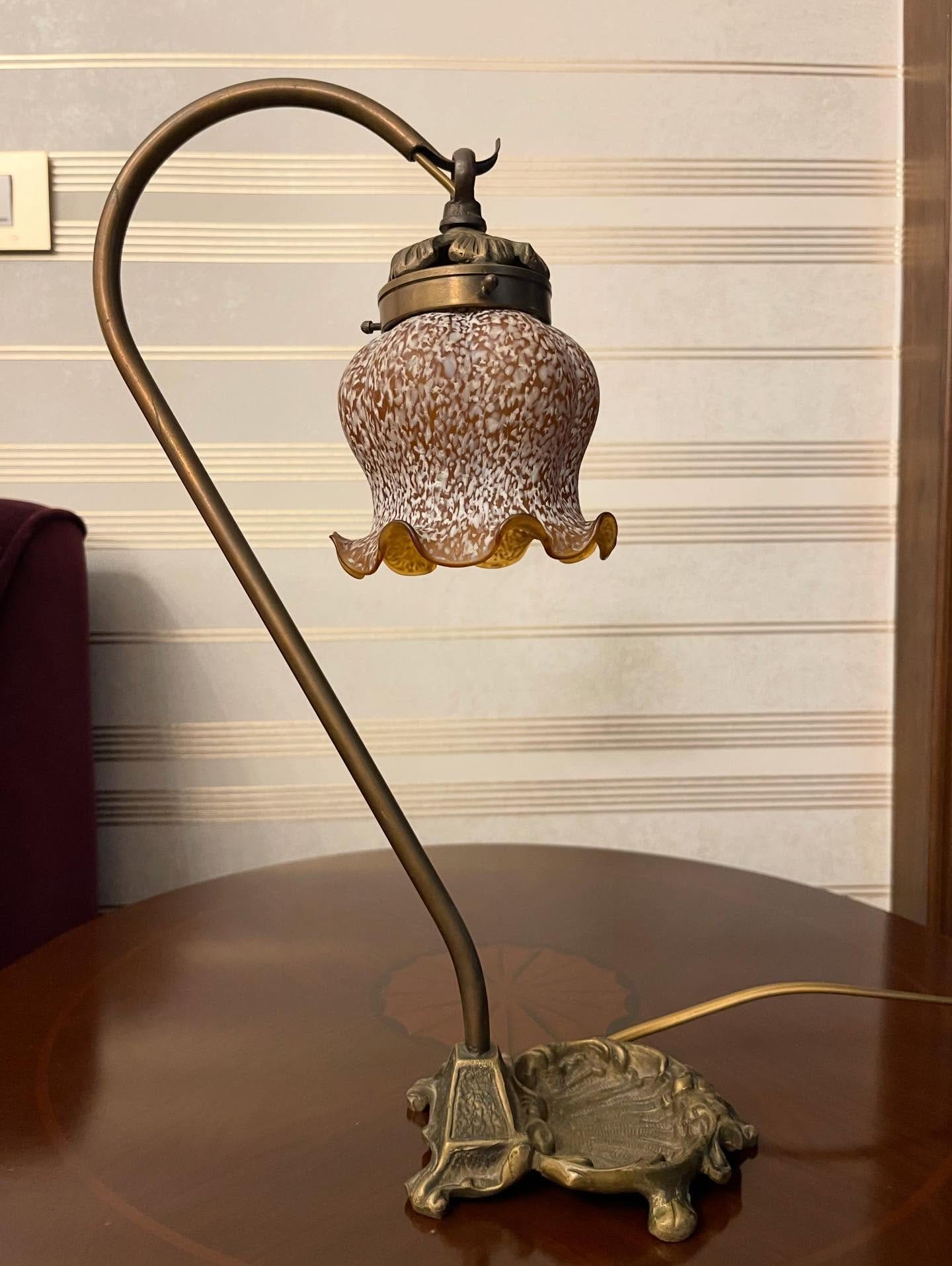 Vintage lamp and shade