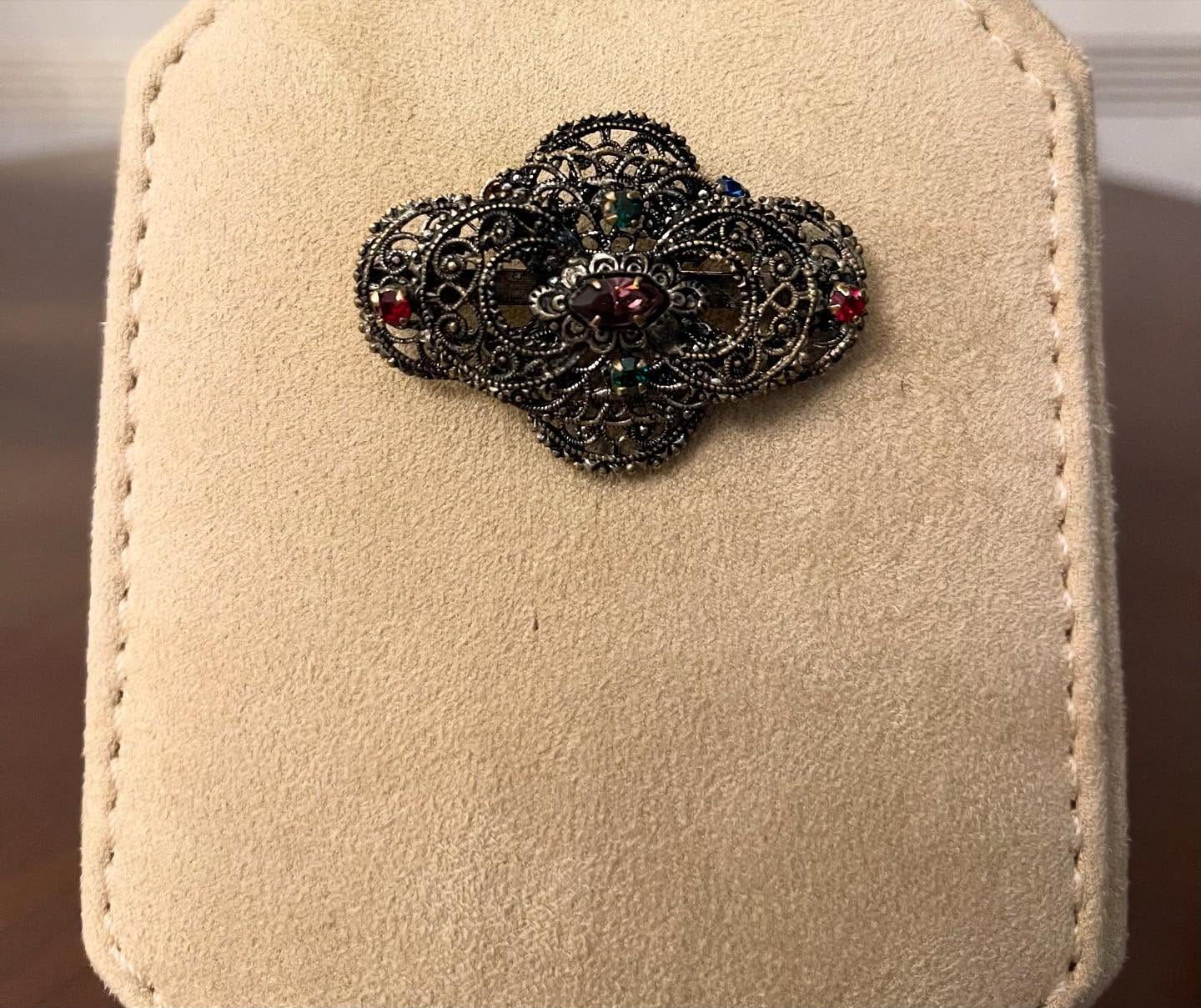 Vintage stone brooch
