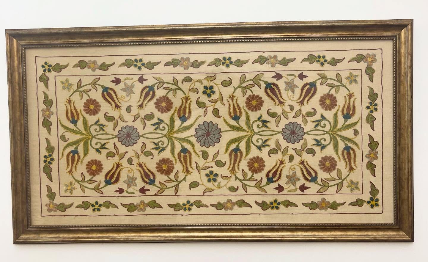 Embroidered silk piece