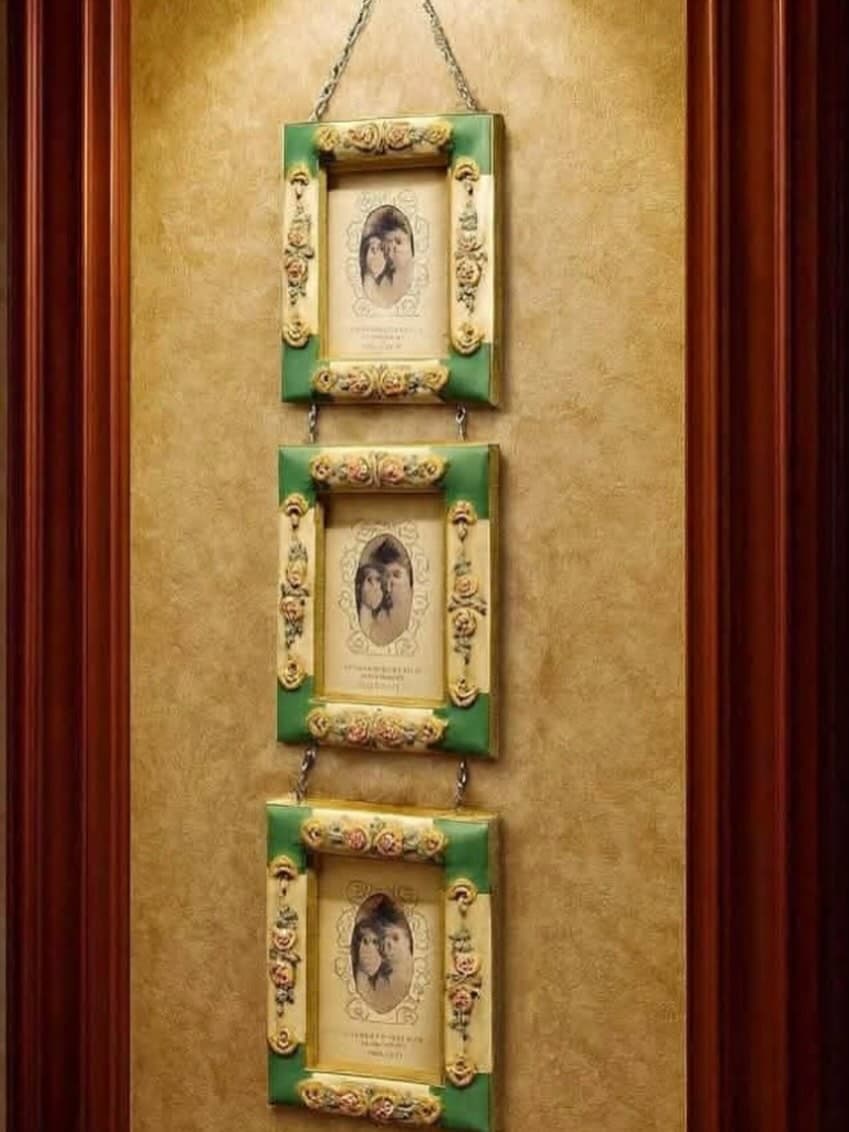 Vintage triple photo frame